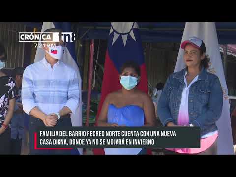 Familia del barrio Recreo Norte recibe las llaves de su vivienda digna - Nicaragua
