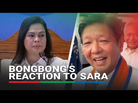 'Hindi marunong'? Marcos reacts to Sara Duterte's tirade