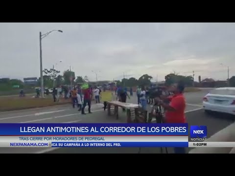 Llegan antimotines tras cierre de vía por moradores de Santa Cruz, Pedregal