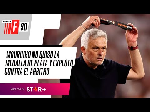 ¿ESTUVO MAL? MOURINHO NO QUISO LA MEDALLA DE PLATA Y EXPLOTÓ CON EL ÁRBITRO tras perder la #UEL