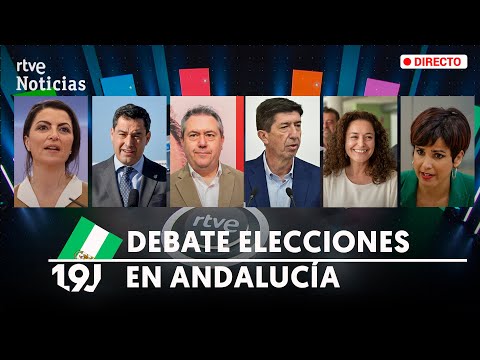 DEBATE RTVE: PRIMER CARA a CARA entre los SEIS CANDIDATOS a la JUNTA de ANDALUCÍA |RTVE