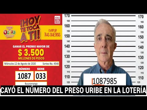 CAYÓ EL NÚMERO DEL PRESO ÁLVARO URIBE EN LA LOTERÍA DEL  VALLE - EL PREMIO MAYOR! ?