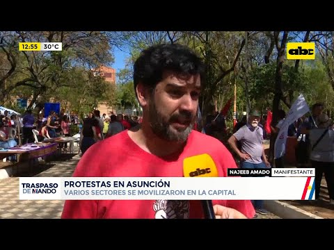 Traspaso de mando: Protestas en Asunción
