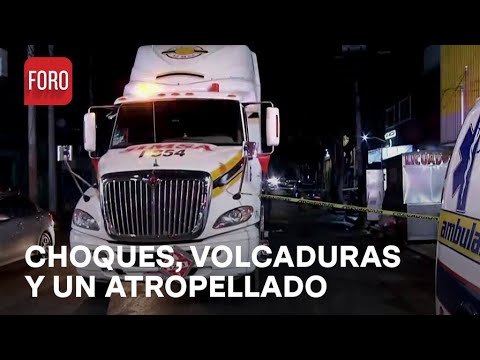 Accidente de camión y un atropellado durante la madrugada - Las Noticias