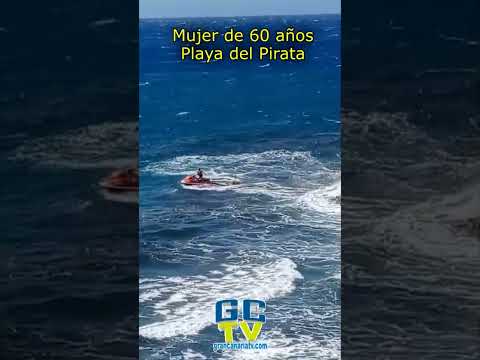 Rescatan a una mujer de 60 años en la Playa del Pirata (Cruz Roja de San Bartolomé de Tirajana)