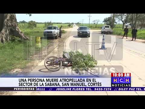 Carro fantasma deja muerto a ciclista en La Sabana, San Manuel, Cortés