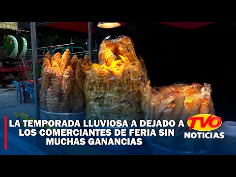 La temporada lluviosa a dejado a los comerciantes de feria sin muchas ganancias.