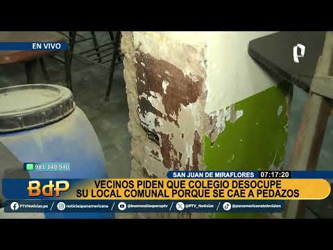 San Juan de Miraflores: Vecinos exigen que colegio desocupe su local comunal