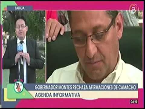 12102022 OSCAR MONTES GOBERNADOR DE TARIJA RECHAZA DECLARACIONES DE CAMACHO BOLIVIA TV