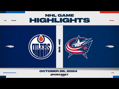 NHL Highlights | Oilers vs. Blue Jackets - October 28, 2024