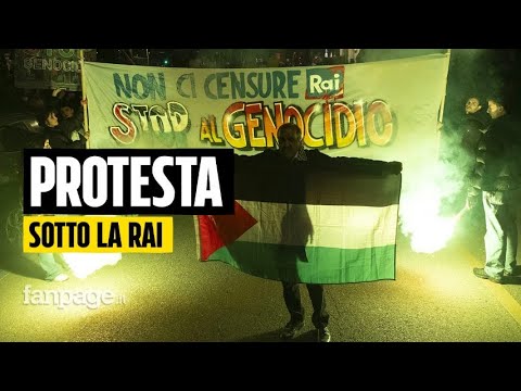 Gaza, protesta sotto la sede Rai di Milano: Dire non al genocidio non è una bestemmia