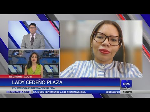 Lady Ceden?o Plaza se refiere a la situacio?n poli?tica ante elecciones presidenciales en Ecuador