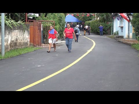 Tres calles nuevas entregadas a las familias de la colonia Nicarao, Managua