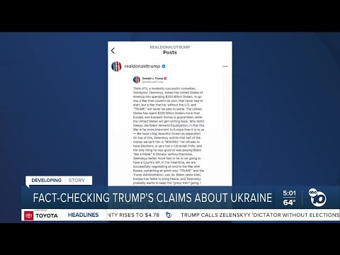 Fact-checking Trump's claims about Ukraine