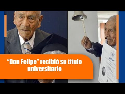 “Don Felipe” recibió su título universitario