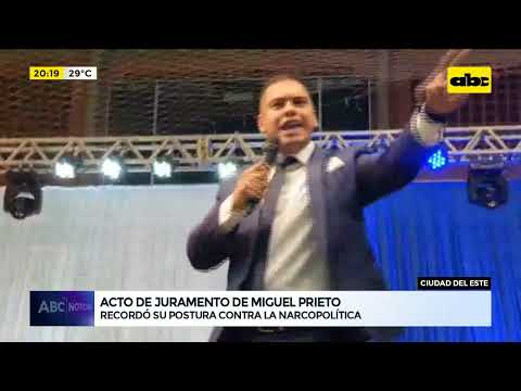 Miguel Prieto realizó su juramento como Intendente reelecto en el Este del país