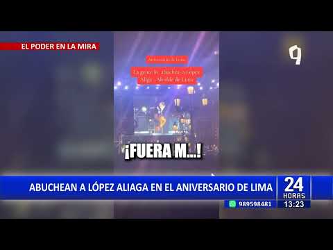 Abuchean a López Aliaga durante evento por aniversario de Lima: ¡Fuera!