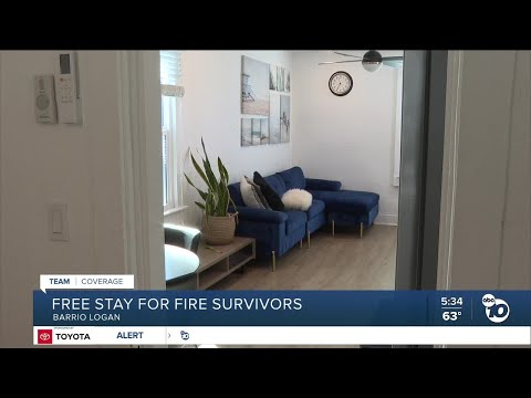 A local Airbnb host offers a free stay in San Diego for several fire survivors