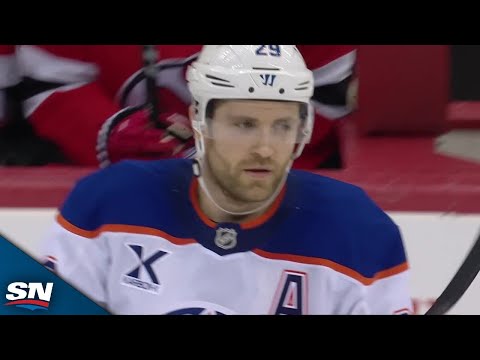 Oilers Leon Draisaitl Takes Connor McDavid Feed And Goes Short Side For 47th Goal