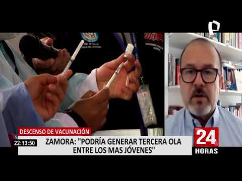 Zamora: Descenso de vacunación podría generar terca ola entre los más jóvenes