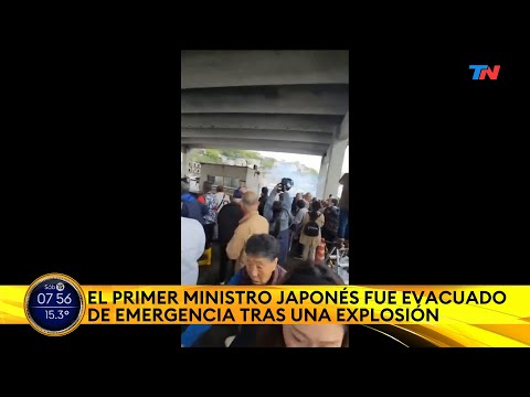 JAPÓN I Evacuaron de emergencia al primer ministro mientras daba un discurso