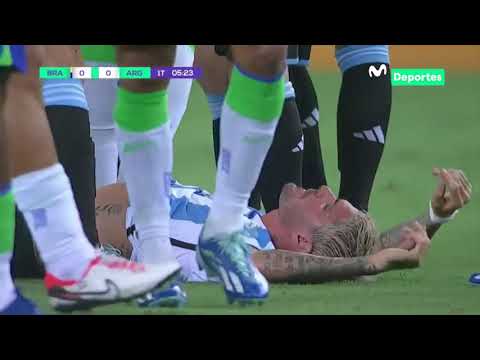 BRASIL vs. ARGENTINA: manazo de GABRIEL JESÚS en la cara de DE PAUL | CLASIFICATORIAS 2026