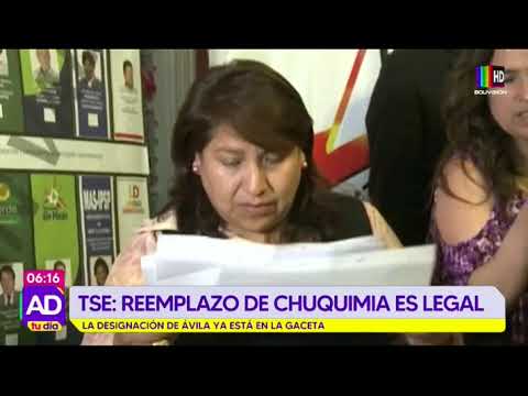 TSE: Reemplazo a Dina Chuquimia es legal