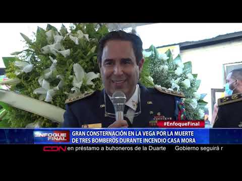 Gran consternación en La Vega por la muerte de tres bomberos