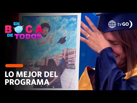 En Boca de Todos: Rosángela lloró por tierno regalo de graduación donde apareció su padre (HOY)