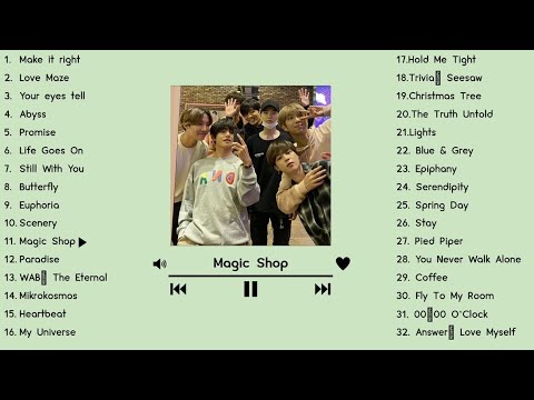 BTS Playlist Study, Sleeping Playlist (New Playlist)