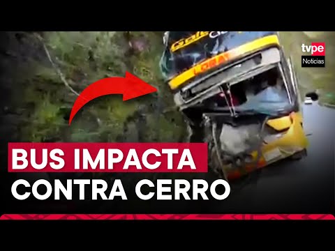 Junín: un pasajero murió luego de que bus impactara contra un cerro