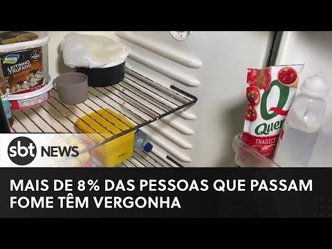 Mais de 8% dos brasileiros que passam fome têm vergonha da situação | #SBTNewsnaTV (24/03/23)