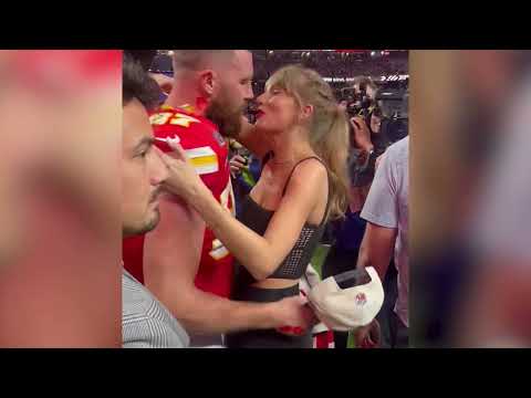 El apasionado beso de Taylor Swift y Travis Kelce para celebrar la Super Bowl 2024