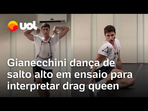 Reynaldo Gianecchini dança 'Vogue' de salto alto e mostra ensaio de musical em que vive drag queen