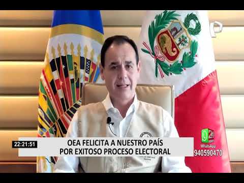 Elecciones 2021: Misión Electoral de la OEA felicita al Perú por jornada del domingo