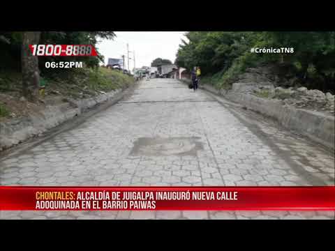 Alcaldía de Juigalpa inauguró calle adoquinada en el barrio Paiwas – Nicaragua