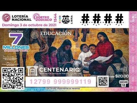 Sorteo Zodiaco No. 1544, 100 años de la Secretaría de Educación Pública