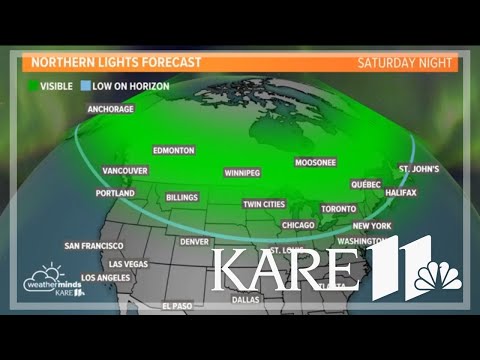 Good chance of seeing the Northern Lights on Saturday