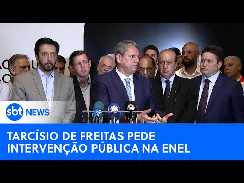 Governador de São Paulo pede intervenção pública na Enel | #SBTNewsnaTV (16/10/24)