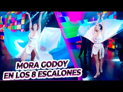 Mora Godoy desplegó talento bailando Tango escenario en Los 8 escalones de los 3 millones