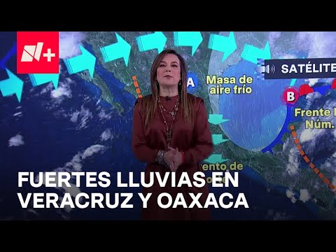Frente frío 9 provoca fuertes lluvias en Veracruz y Oaxaca - Las Noticias con Carlos Hurtado