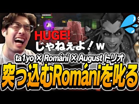 HUGE!と叫びながら敵リスに突っ込むRomaniを叱るta1yo【Overwatch2】