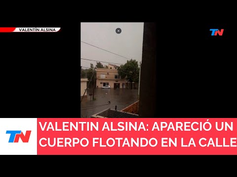 Horror en Valentín Alsina: apareció un cuerpo flotando en la calle en medio del temporal