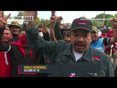 Caponeros, taxistas y motorizados participan en caravana 42/19 - Nicaragua