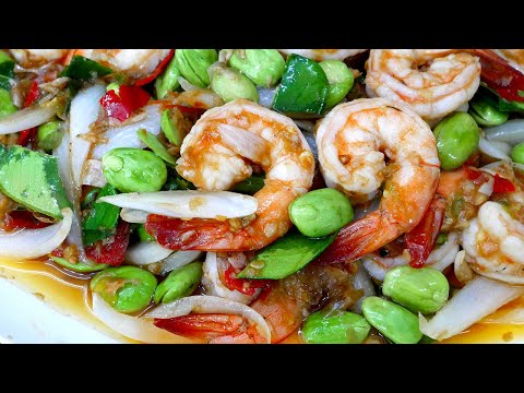 สะตอผัดกะปิกุ้งสด-เมนูก้นครัว- สะตอผัดกะปิกุ้งสด-เมนูก้นครัว-