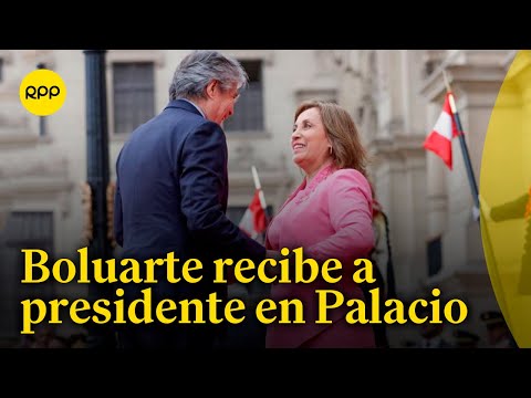 Dina Boluarte recibe a su homólogo de Ecuador, Guillermo Lasso, en Palacio de Gobierno