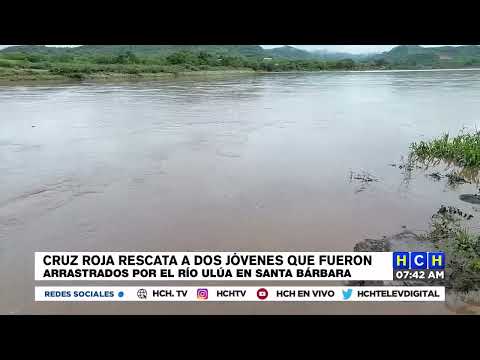 Cruz Roja rescata dos jóvenes en el río Ulúa en Santa Barbara