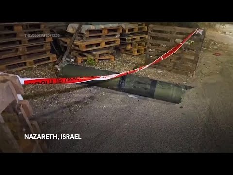 Part of an intercepted rocket launched from Lebanon falls in Nazareth