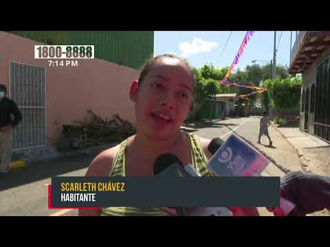 Celebran proyecto de mejoramiento vial en el barrio Hilario Sánchez, Managua - Nicaragua
