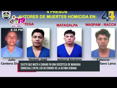 Presentan detalles del sujeto que mató a un cubano en una discoteca de Managua - Nicaragua